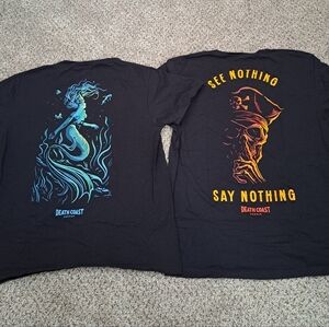 Black Graphic Tee - Mermaids & Pirate Designs